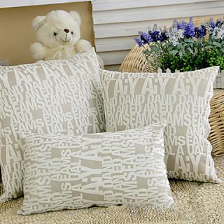 Modern English Letters Pattern Decorative Pillow With Insert