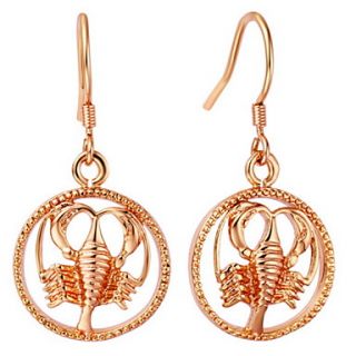 Fashion Silver And Gold Plated With Cancer Drop Womens Earring(More Colors)