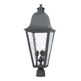 Brookridge Charcoal Grey Outdoor Post Lantern