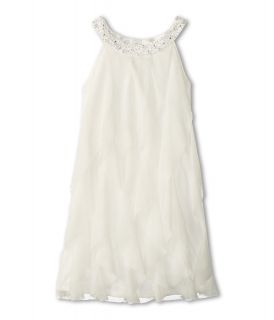 Biscotti Once Upon a Princess Verticle Ruffles Dress Girls Dress (White)