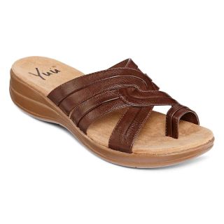 Yuu Jessa Slide Sandals, Brush Brow, Womens