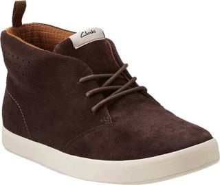 Mens Clarks Tanner Mid   Brown Suede Lace Up Shoes