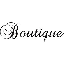 Boutique Vinyl Wall Art Quote (MediumSubject OtherMatte Black vinylImage dimensions 5 inches high x 17 inches wideThese beautiful vinyl letters have the look of perfectly painted words right on your wall. There isnt a background included; just the lett