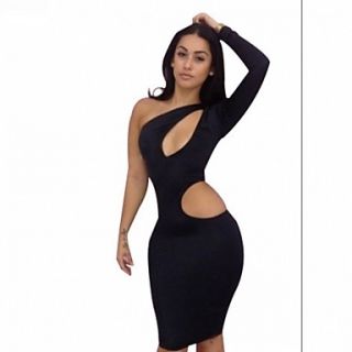 Womens Sexy One Shoulder Backless Bodycon Dress
