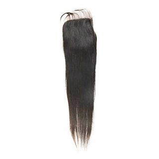 14 Brazilian Hair Silky Straight Lace Top Closure(55) Natural Color