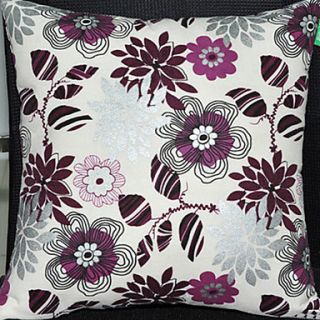 Purple Sunflower Pattern Decorative Pillow With Insert