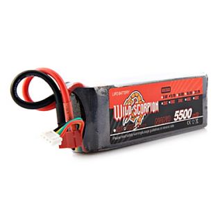 Wild Scorpion 14.8V 4S 5500mAh 30C Li Po Battery(T Plug)