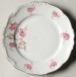 Edelstein Clinton Bread & Butter Plate, Fine China Dinnerware   Pink Flowers, Ta