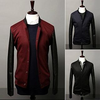 Korean Version Trend Of Mens Casual Stitching Slim Jacket
