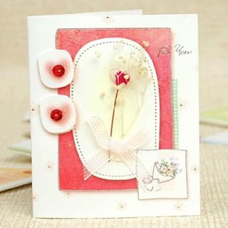 Floral Side Fold Greeting Card with Bow for Mothers Day