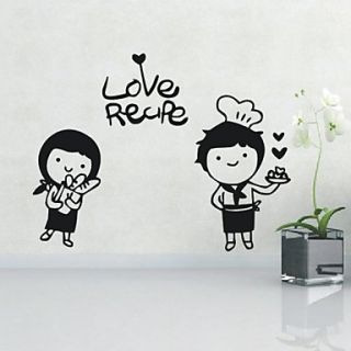 People The Restaurant Kitchen Cute Couple Decorative Wall Stickers