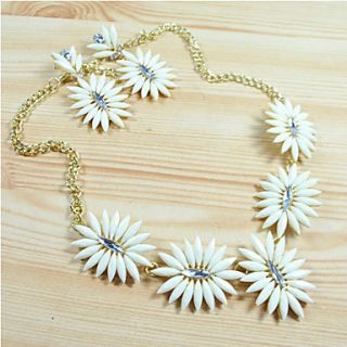 Womens Sun Flower EarringsNecklace Set