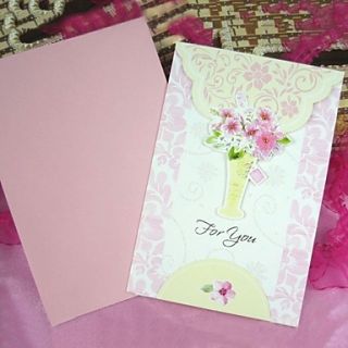 Floral Art Paper Greeting Card
