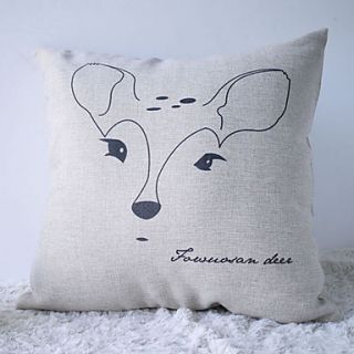 Adorable Baby Deers Big EyesDecorative Pillow Cover
