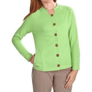 ALPS Kristen Cardigan Sweater   Cotton (For Women)   SPRING GREEN (M )