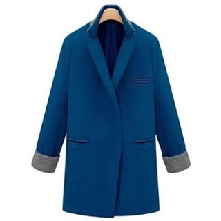 Ladies Fashion Handsome Color Suit Coat Jacket Lapel