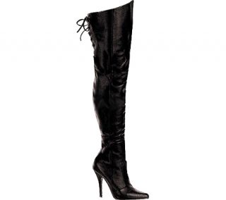 Womens Pleaser Legend 8899   Black Leather Boots