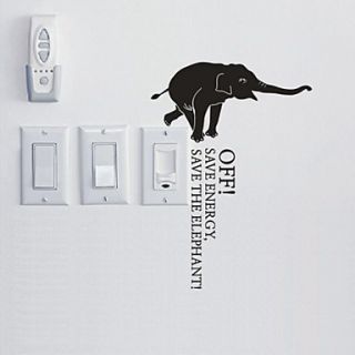 Animals The Elephant Switch Sticker Wall Stickers