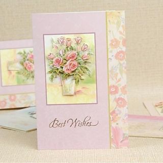 Lilac Vertical Side Fold Greeting Card