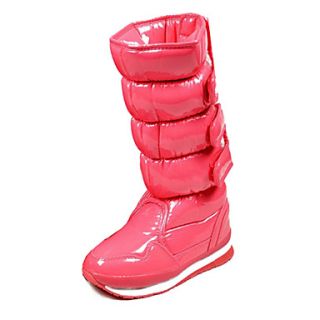 Faux Leather Womens Flat Heel Comfort Snow Boots Shoes(More Colors)