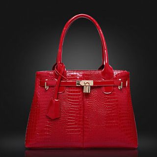 POLO Womens Simple Embossing Stereotypes Tote(Red)