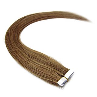 18Inch Remy Straight Tape In Hair Extensions 40g/20pcs More Light Colors