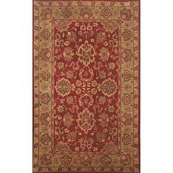 Petra Agra Red Wool Rug (5 X 8)