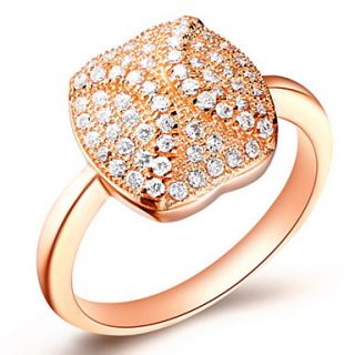 Stylish Sliver Or Gold With Cubic Zirconia Irregular Womens Ring(1 Pc)
