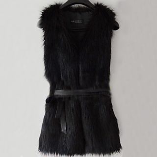 Sleeveless Collarless Faux Fur Party/Casual Vest(More Colors)