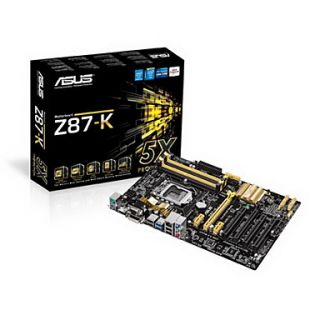 Z87 K Intel Z87 Core i7/Core i5/Core i3/Celeron/Pentium LGA 1150 ATX Desktop Motherboard