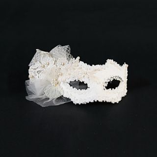 Elastic Tulle Wedding/Party Masks With Pearls