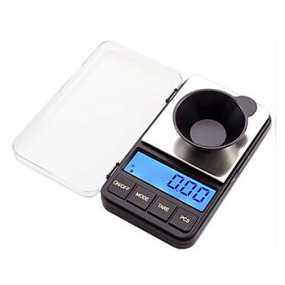 2.4 LCD Portable Jewelry Digital Pocket Scale   500g/0.01g (2xAAA)