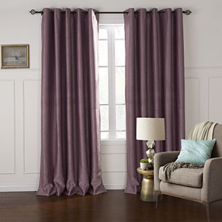 (One Pair) Modern Pink Solid Floral Embossed Blackout Curtain