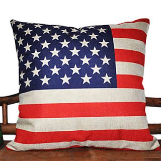 Stars Stripes Flag Pattern Decorative Pillow Cover
