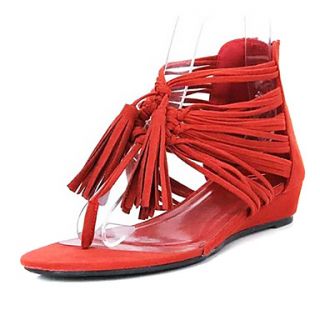 Faux Leather Womens Flat Heel Flip Flops Sandals Shoes