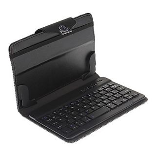 7 Inch Bluetooth PU Leather Full Body Case with Keyboard (Black)
