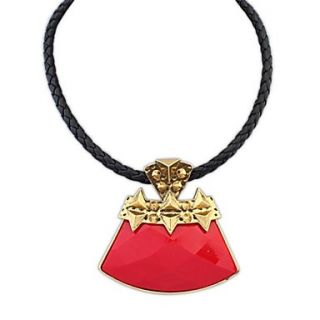 Womens European Fashion (Axe Shape) Alloy Resin Pendant All Match Statement Necklace (More Color) (1 pc)