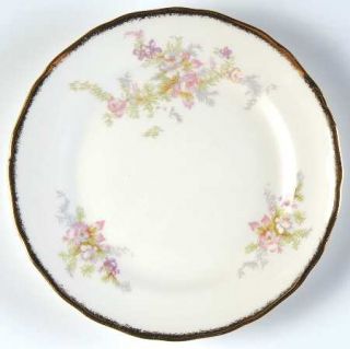 Canonsburg Heather Bread & Butter Plate, Fine China Dinnerware   Pink Flowers