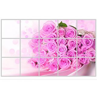 Floral Roses Aluminum Foil Waterproof High Temperature Resistant Wall Stickers
