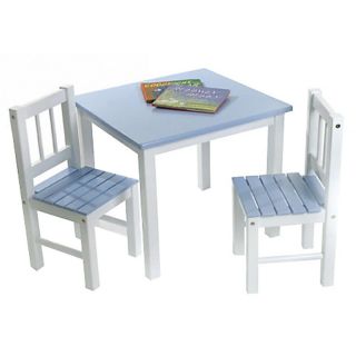 Lipper Kids Small Blue and White Table and Chair Set   513BL