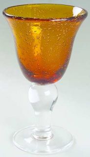 Artland Crystal Iris Amber Wine Glass   Amber Bowl, Bubble Glass