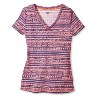 Mossimo Supply Co Moxie Peach Vee Tee Fashion CtnPoly   L(11 13)