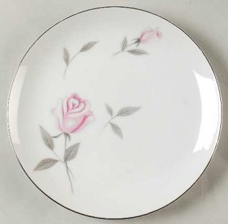 Gambles Import Argent Rose Bread & Butter Plate, Fine China Dinnerware   Pink Ro