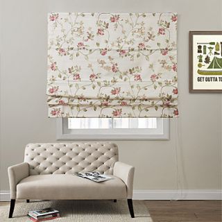 Country Classic Floral Blossoms Pattern Eco friendly Roman Shade