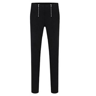 WeiMeiJia Womens Fashion Slim Zipper Skinny Pants(Black)
