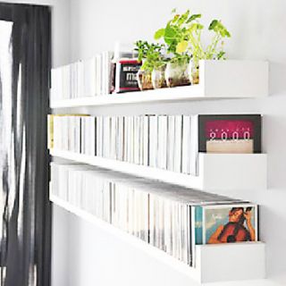 Modern Dimensional Solid White Book Wall Mounted Storaging Shelf