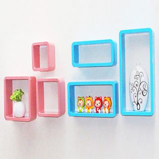 Modern Pure Candy Color Pink and Blue Arc Corner Storaging Household Shelf