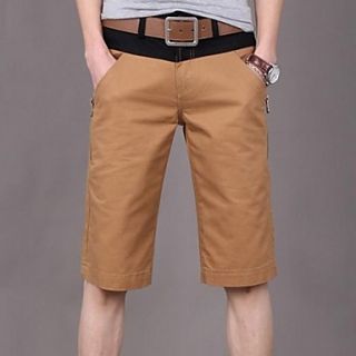 Mens Summer Casual Mid Length Splicing Shorts(Acc And Belt Not Included)