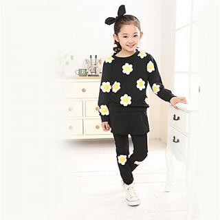 Girls Lovely Floral Print Clothing Sets