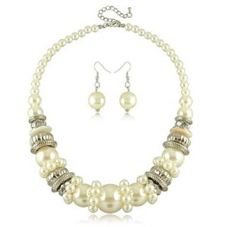 Imitation Pearl Simple Womens Jewelry Set